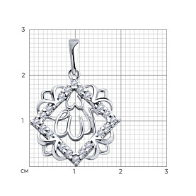 Подвеска SOKOLOV - Серебро 925, Фианит (арт. 94033063)
