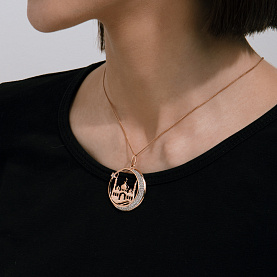 Подвеска ЮФ Династия - Золото 375, Фианит (арт. 106448-5102)