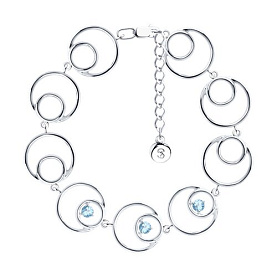 Браслет SOKOLOV - Серебро 925, Топаз (арт. 92050128)