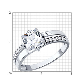 Кольцо SOKOLOV - Серебро 925, Фианит (арт. 94014961)