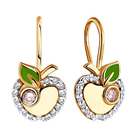 Серьги SOKOLOV - Серебро 925, Фианит, Эмаль (арт. 93022397)