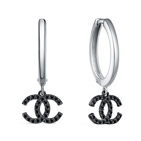 Серьги Иллада - Серебро 925, Фианит (арт. с122731-5)