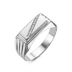 Кольцо Иллада - Серебро 925, Фианит (арт. с040578)