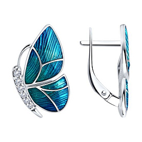 Серьги SOKOLOV - Серебро 925, Эмаль (арт. 94025997)