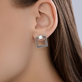 Серьги Diamant - Серебро 925, Фианит (арт. 94-122-00017-1)