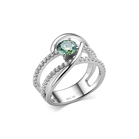 Кольцо Дар - Серебро 925, Синтетический муассанит (арт. К-5189рс1613900)