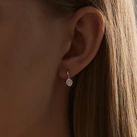 Серьги SOKOLOV - Золото 375, Фианит (арт. 0200143-4)