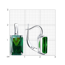 Серьги SOKOLOV - Серебро 925, Фианит (арт. 94027508)