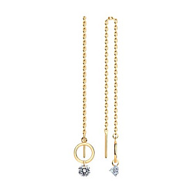 Серьги SOKOLOV - Серебро 925, Фианит (арт. 93022157)