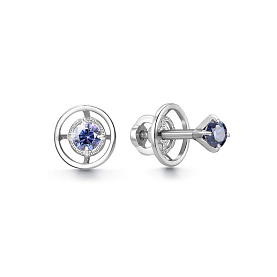 Серьги Дар - Серебро 925, Муассанит (арт. С-2453рс16156)