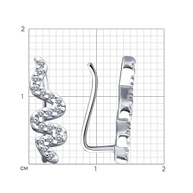 Серьги SOKOLOV - Серебро 925, Фианит (арт. 94025848)