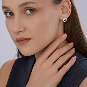 Серьги SOKOLOV - Серебро 925, Фианит (арт. 94027201)