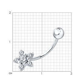 Пирсинг Diamant - Серебро 925, Фианит (арт. 94-160-02012-1)