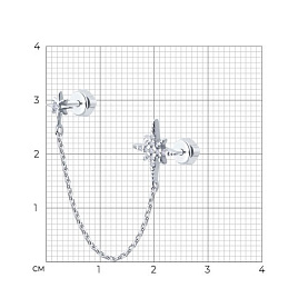 Серьга SOKOLOV - Серебро 925, Фианит (арт. 94170381)