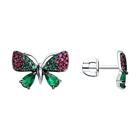 Серьги SOKOLOV - Серебро 925, Фианит (арт. 94025992)