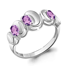 Кольцо Аквамарин - Серебро 925, Аметист (арт. 6957204.5)