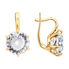 Серьги SOKOLOV - Золото 585, Бриллианит (арт. 0201036)