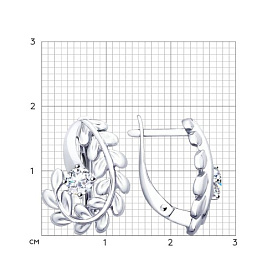 Серьги SOKOLOV - Серебро 925, Фианит (арт. 94022728)