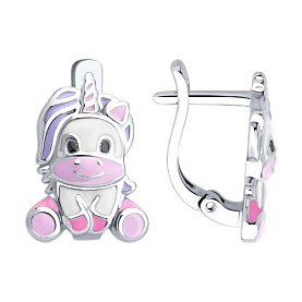 Серьги SOKOLOV - Серебро 925, Эмаль (арт. 94027022)