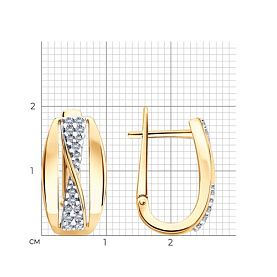 Серьги SOKOLOV - Серебро 925, Фианит (арт. 93022554)