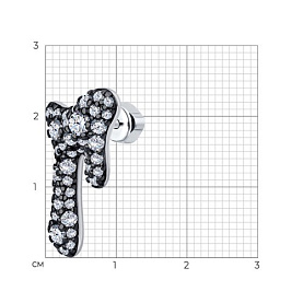 Серьга SOKOLOV - Серебро 925, Фианит (арт. 94170114)