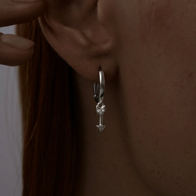 Серьга SOKOLOV - Серебро 925, Фианит (арт. 94170146)