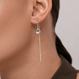 Серьги SOKOLOV - Серебро 925, Фианит (арт. 94027780)