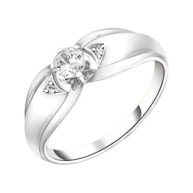 Кольцо Золотые узоры - Серебро 925, Фианит (арт. 90-01-6448-01)