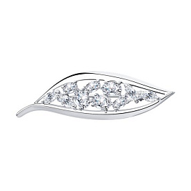 Брошь SOKOLOV - Серебро 925, Фианит (арт. 94040118)