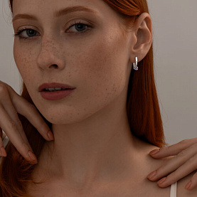 Серьги SOKOLOV - Серебро 925, Танзанит (арт. 92025273)