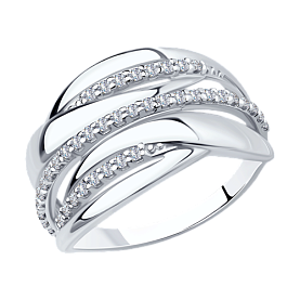 Кольцо SOKOLOV - Серебро 925, Фианит (арт. 94011861)