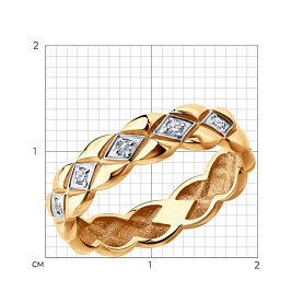 Кольцо Diamant - Золото 585, Фианит (арт. 51-110-00186-1)