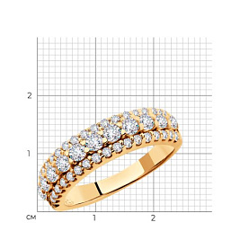 Кольцо SOKOLOV - Серебро 925, Фианит (арт. 93010402)