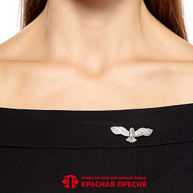 Брошь Красная пресня - Серебро 925 (арт. 13016108)