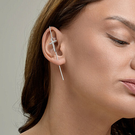 Серьга Diamant - Серебро 925, Фианит (арт. 94-127-00266-1)