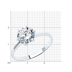 Кольцо SOKOLOV - Серебро 925, Фианит (арт. 94013653)