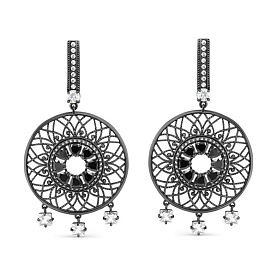 Серьги Кабаровских - Серебро 925, Фианит (арт. 12-605-0189)