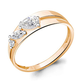 Кольцо Аквамарин - Серебро 925, Фианит (арт. 67216А.6)