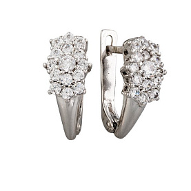 Серьги Галатея - Серебро 925, Фианит (арт. 3017.1)