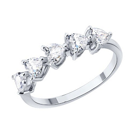 Кольцо SOKOLOV - Серебро 925, Фианит (арт. 94014921-91)