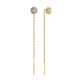 Серьги SOKOLOV - Серебро 925, Фианит (арт. 93022431)