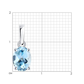 Подвеска SOKOLOV - Серебро 925, Топаз (арт. 92030820)