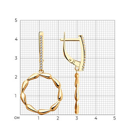 Серьги Diamant - Серебро 925, Фианит (арт. 93-121-01887-1)