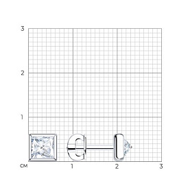 Серьги SOKOLOV - Серебро 925, Фианит (арт. 94024753)