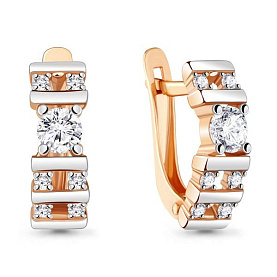 Серьги Аквамарин - Серебро 925, Фианит (арт. 48612А.6)