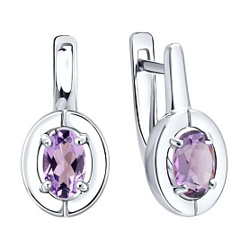 Серьги SOKOLOV - Серебро 925, Аметист (арт. 92025354)