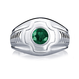 Кольцо Platinum Lab. - Платина 950, Изумруд (арт. ПК-082И-01)