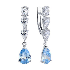 Серьги SOKOLOV - Серебро 925, Фианит (арт. 94026774)