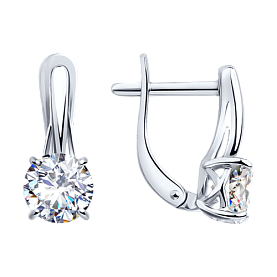 Серьги SOKOLOV - Серебро 925, Фианит (арт. 94023247)