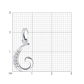 Подвеска SOKOLOV - Серебро 925, Фианит (арт. 94030459)